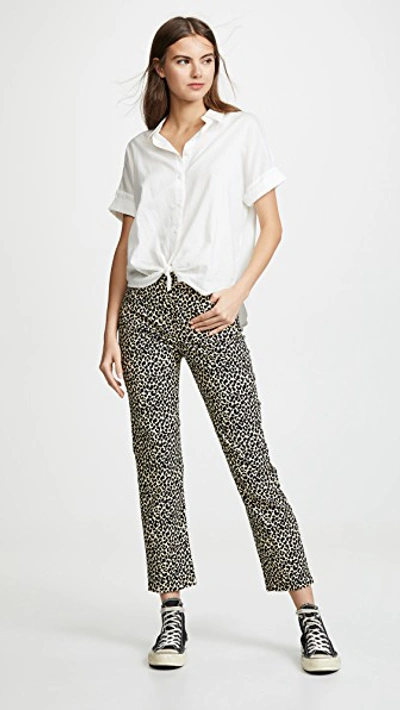 Shop Apc Basse Leopard Jeans In Baa Beige