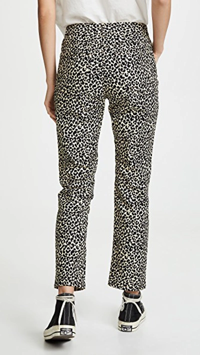 Shop Apc Basse Leopard Jeans In Baa Beige
