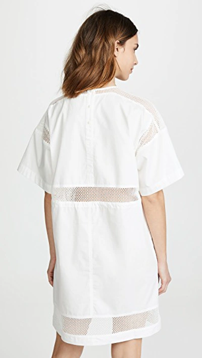 Shop Proenza Schouler Short Sleeve Drawstring Dress In White