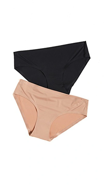 Shop Real Underwear Fusion® Bare Hipster Panties 2 Pack In Black/camel