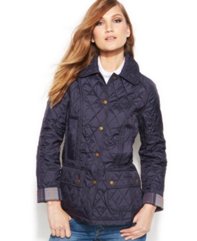Shop Barbour Summer Beadnell Quilt Jacket In Navy