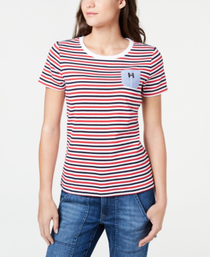 tommy hilfiger striped t shirt womens