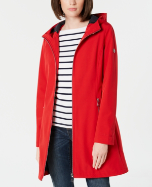 calvin klein red raincoat
