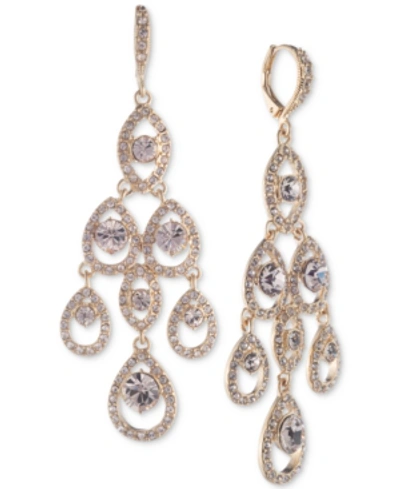 Shop Givenchy Crystal Chandelier Earrings In Gold