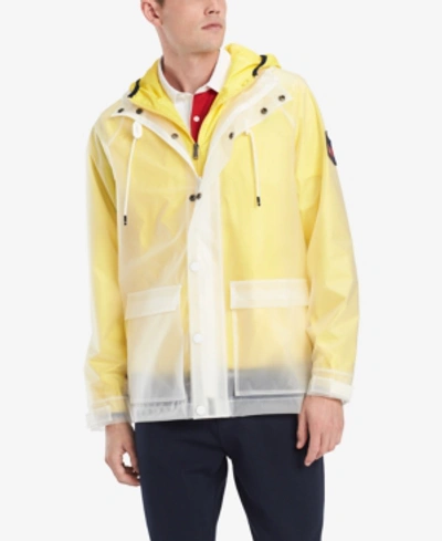 Tommy Hilfiger Men's Hooded Transparent Jacket, Created For Macy's In Multi  / Lemon Zest | ModeSens