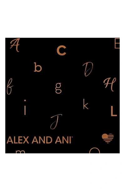 Shop Alex And Ani Two-tone Initial Charm Expandable Bracelet In Two-tone-e
