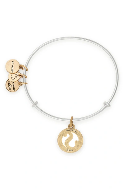 Shop Alex And Ani Two-tone Initial Charm Expandable Bracelet In Two-tone-s
