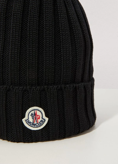 Shop Moncler Wool Hat In Black