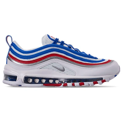 Shop Nike Men's Air Max 97 Casual Shoes In White/blue