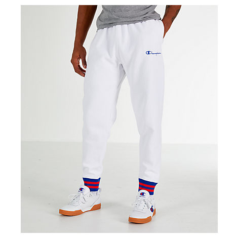 Champion Men's Rib Trim Pants In White | ModeSens