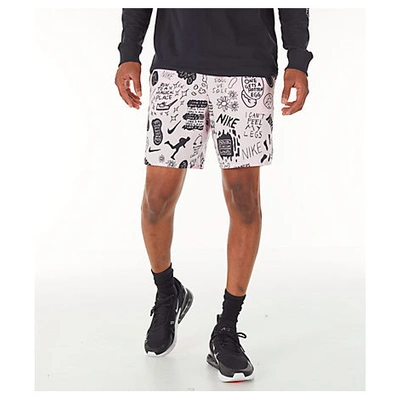 Shop Nike Men's Flex Stride Nathan Bell 7 Inch Printed Running Shorts In Pink Size X-large Knit