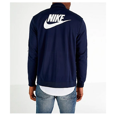 Nike Men's Sportswear Hybrid Track Jacket In Blue Size Small | ModeSens