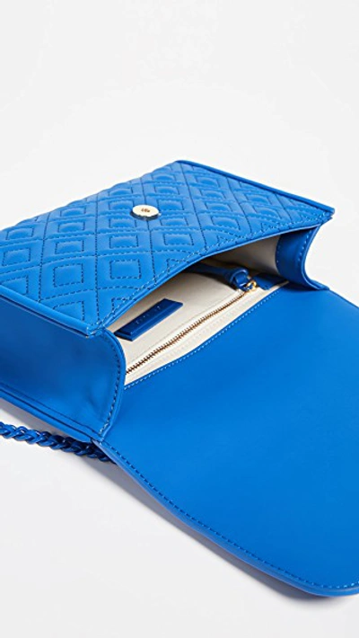 Shop Tory Burch Fleming Matte Small Convertible Shoulder Bag In Mediterranean Blue