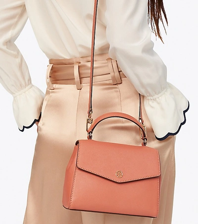 Tory Burch Robinson Small Top-handle Satchel In Tramonto | ModeSens