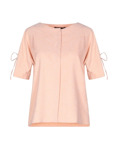 Shop Trussardi Woman Shirt Apricot Size 6 Cupro, Viscose, Elastane In Orange