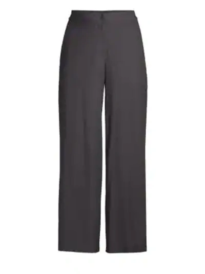 Shop Eileen Fisher Wide-leg Crop Trousers In Graphite