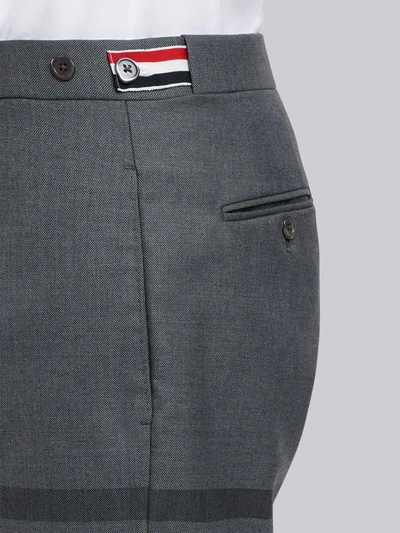 Shop Thom Browne 4-bar Skinny-fit Short In Grey