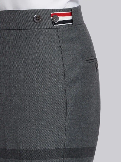 Shop Thom Browne 4-bar Skinny-fit Trouser In Grey