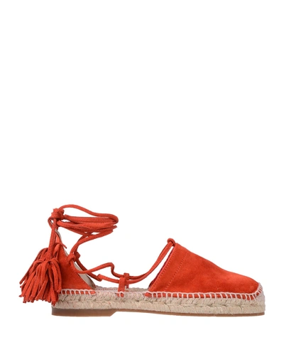 Shop Dsquared2 Woman Espadrilles Red Size 5 Soft Leather