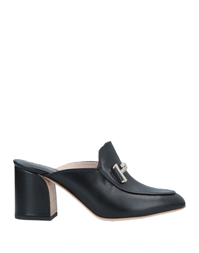 Shop Tod's Woman Mules & Clogs Black Size 5.5 Leather