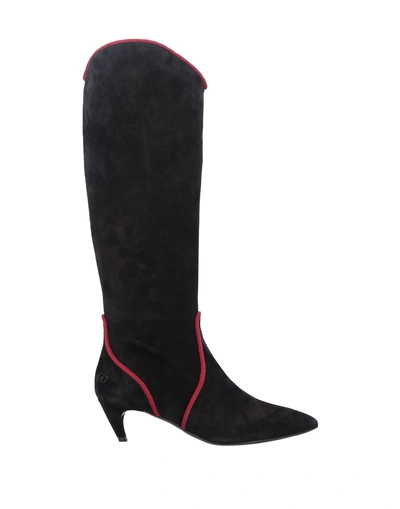 Shop Roger Vivier Woman Boot Black Size 8 Soft Leather