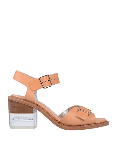 Shop Robert Clergerie Sandals In Pale Pink