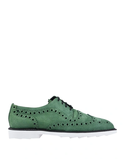Shop Dolce & Gabbana Lace-up Shoes In Green