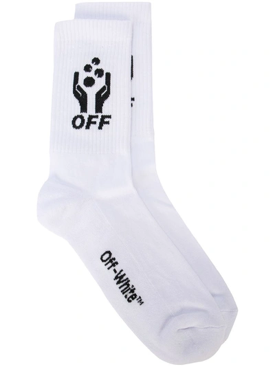 Shop Off-white Hands Logo Socks