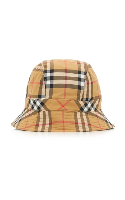 Shop Burberry Checked Cotton-canvas Bucket Hat In Plaid