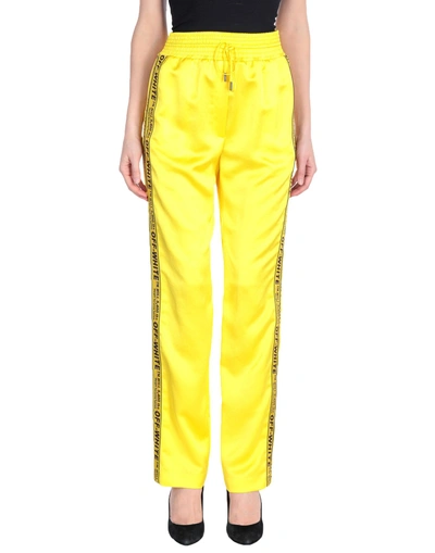 Shop Off-white Casual Pants In Yellow