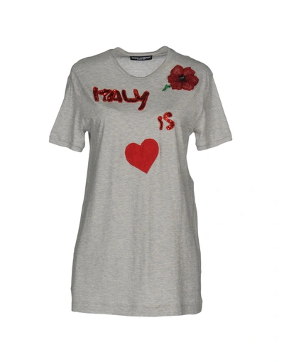 Shop Dolce & Gabbana T-shirt In Light Grey