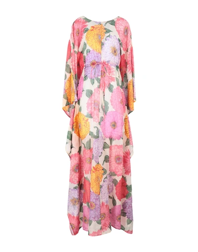 Shop Twinset Woman Maxi Dress Beige Size 6 Cotton, Silk