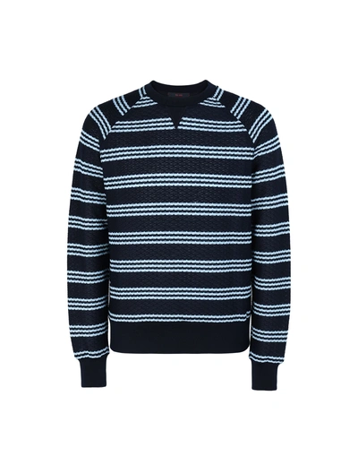 Shop The Gigi Tao Man Sweater Midnight Blue Size Xl Cotton, Polyester