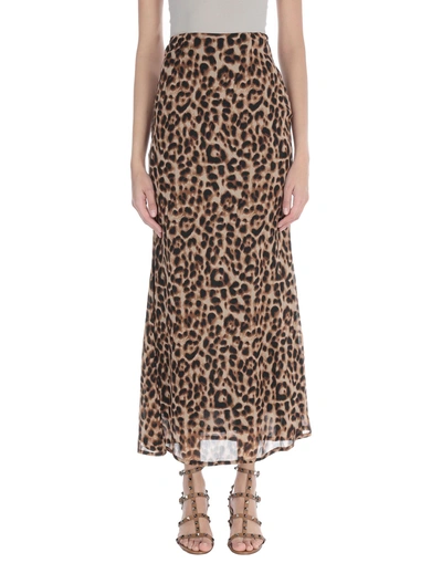 Shop Essentiel Antwerp Long Skirts In Camel