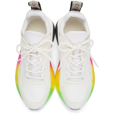 Shop Stella Mccartney White Rainbow Eclypse Sneakers In 9041 Rainbo