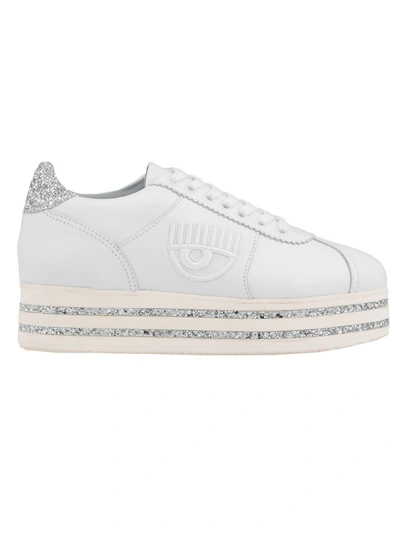 Shop Chiara Ferragni Platform Sneaker In White