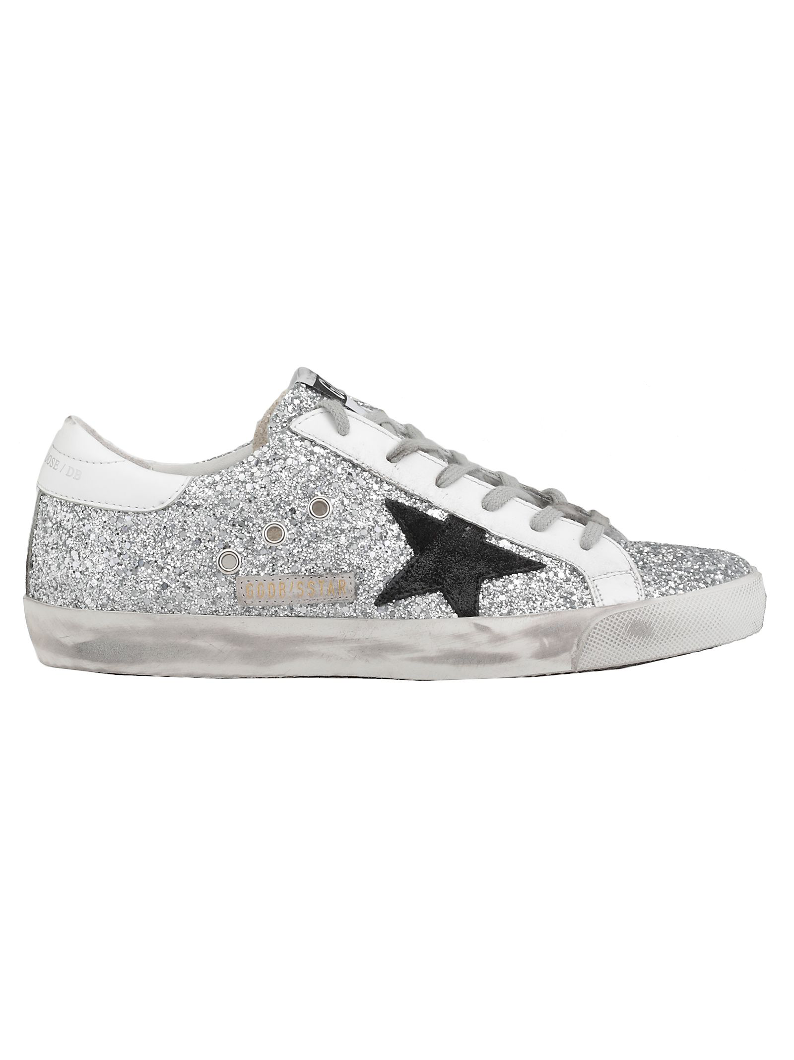 golden goose silver glitter sneakers