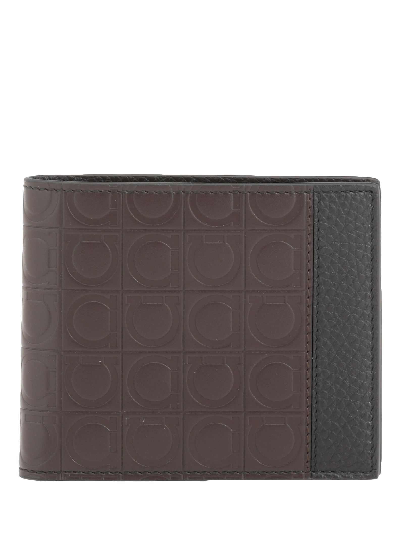 Salvatore Ferragamo Embossed E Smooth Leather Wallet In T.moro | ModeSens
