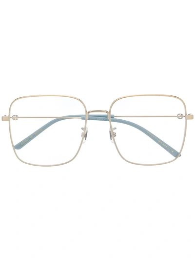Shop Gucci Eyewear Square Frame Glasses - Blue