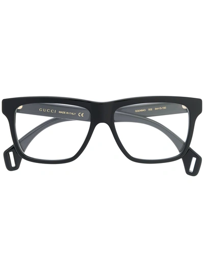 Shop Gucci Eyewear Wayfarer Frame Glasses - Black