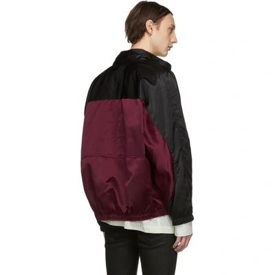 Shop Enfants Riches Deprimes Burgundy And Black Baggy Fit Track Jacket In Burg/black