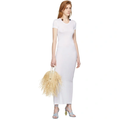 Shop Jacquemus White La Robe Maglietta Dress In Off White