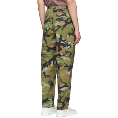 Shop Valentino Green Camouart Cargo Pants In Iw1 Camo