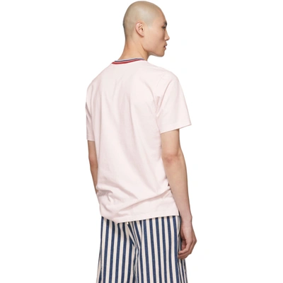 Shop Marni Pink Striped Collar T-shirt In 00c09 Pink