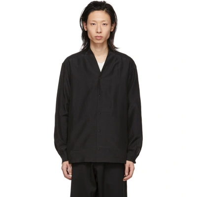 Sasquatchfabrix . Black Big Wa-neck Shirt In 03 Black | ModeSens