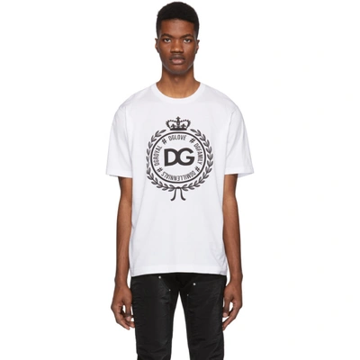 Shop Dolce & Gabbana Dolce And Gabbana White Coin T-shirt In W0800 White