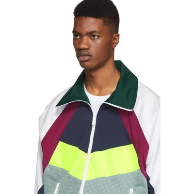Shop Dsquared2 White Oversized Colorblocked Jacket In 100 White