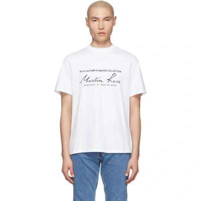 Shop Martine Rose White Classic T-shirt