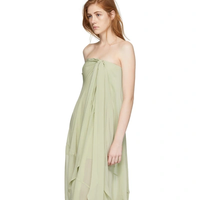 Shop Jacquemus Green La Robe Asola Dress In Light Green