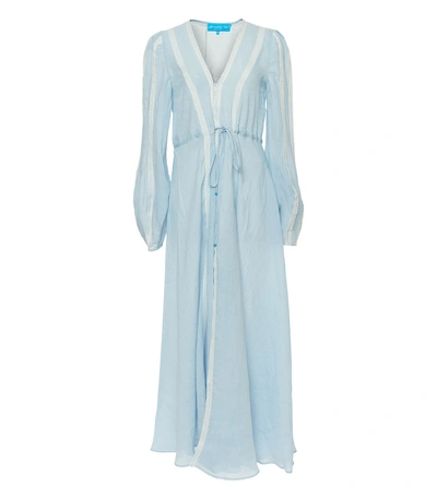 Shop A Mere Co Blue Victoria Longsleeve Maxi Cover Up